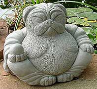 big pug buddha sculpture